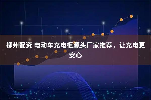 柳州配资 电动车充电柜源头厂家推荐，让充电更安心